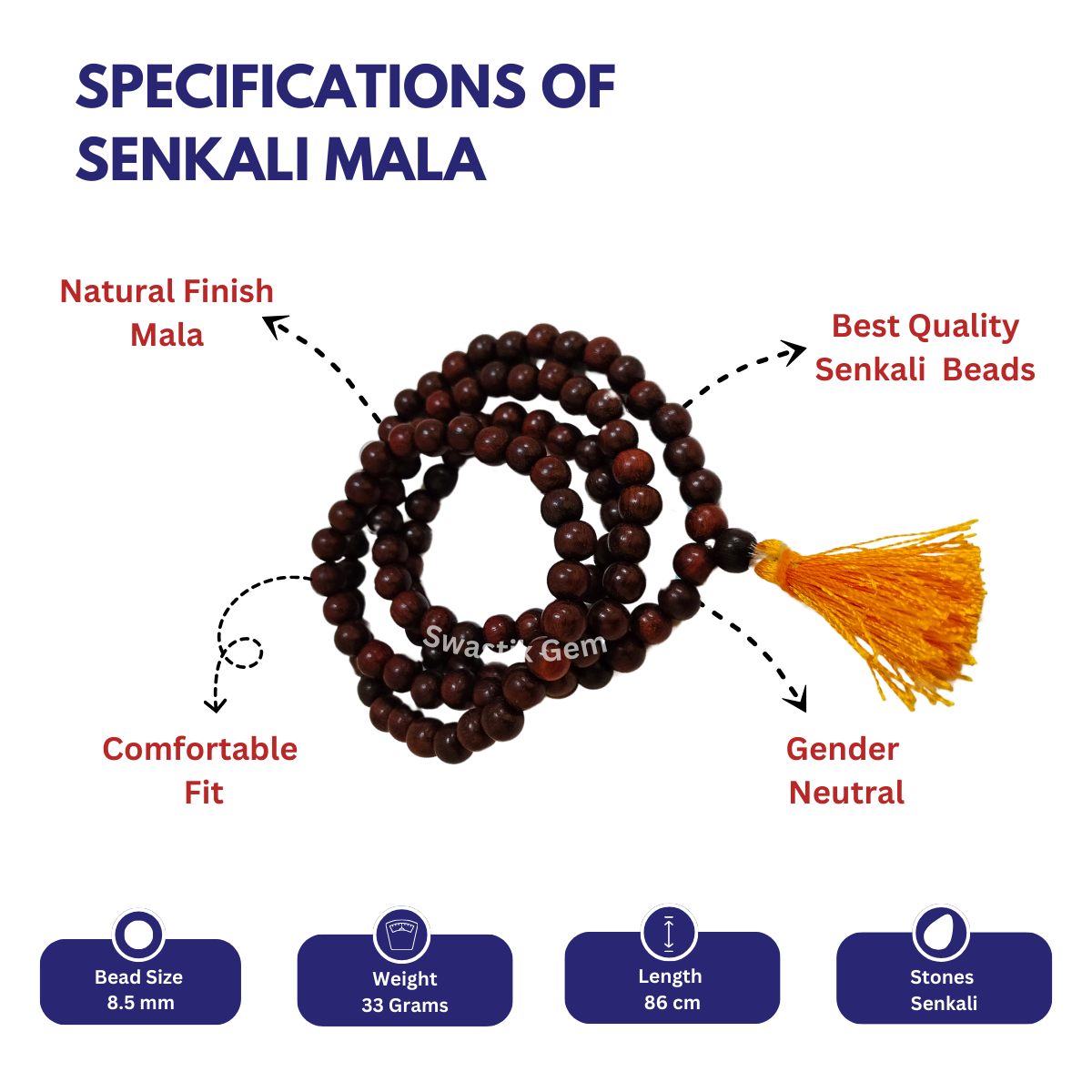 Specifications of Senkali Mala
