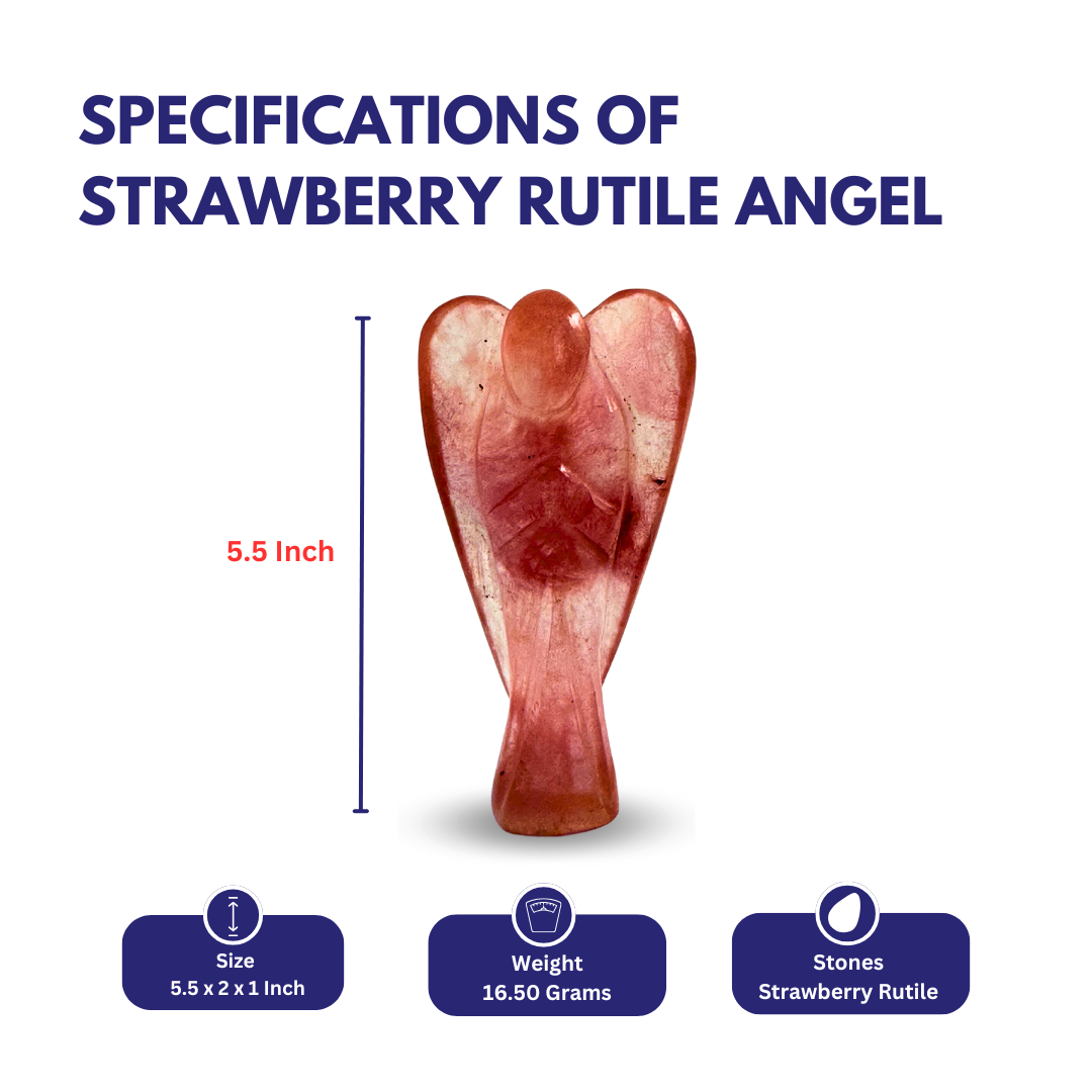 Strawberry Rutile Angel - 5.5 Inch