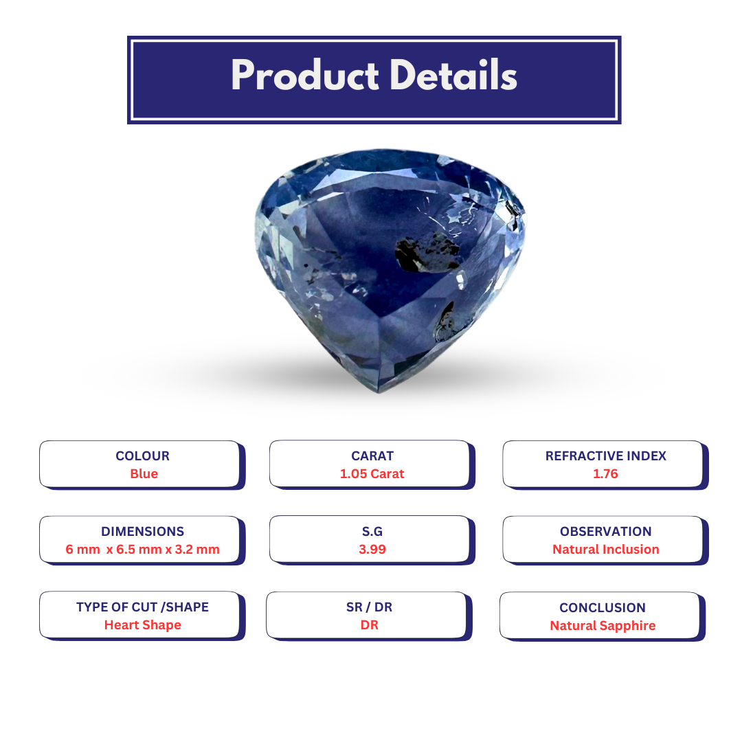 Natural Blue Sapphire 1.05 carat