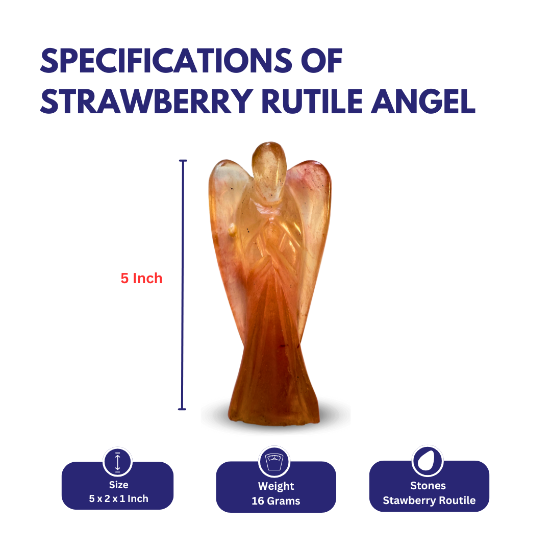 Strawberry Rutile Angel - 5 Inch