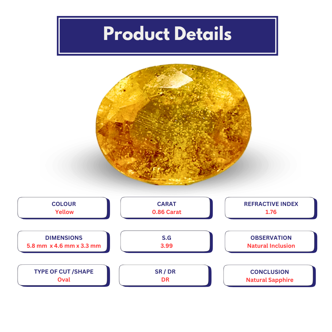 Yellow Sapphire 0.86 Carat