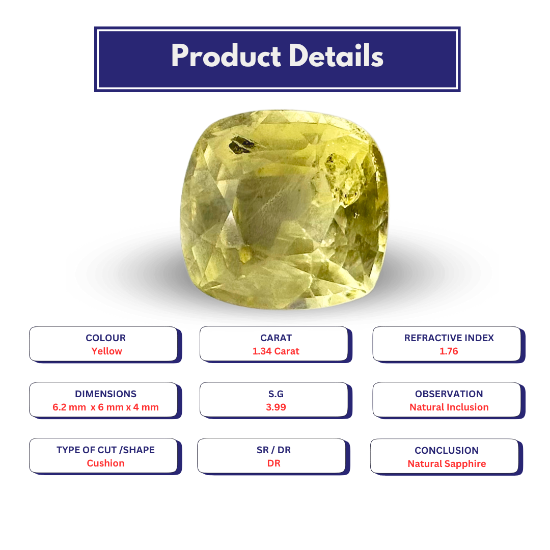Yellow Sapphire 1.34 Carat