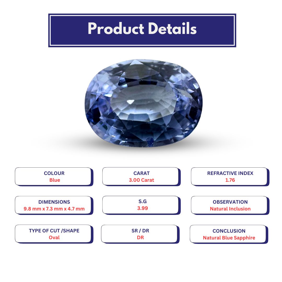 Natural Blue Sapphire 3.00 carat