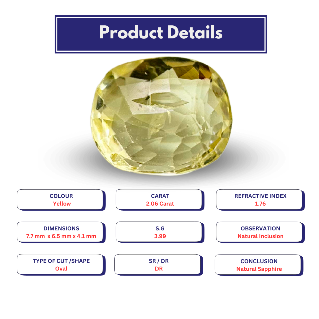 Yellow Sapphire 2.06 Carat