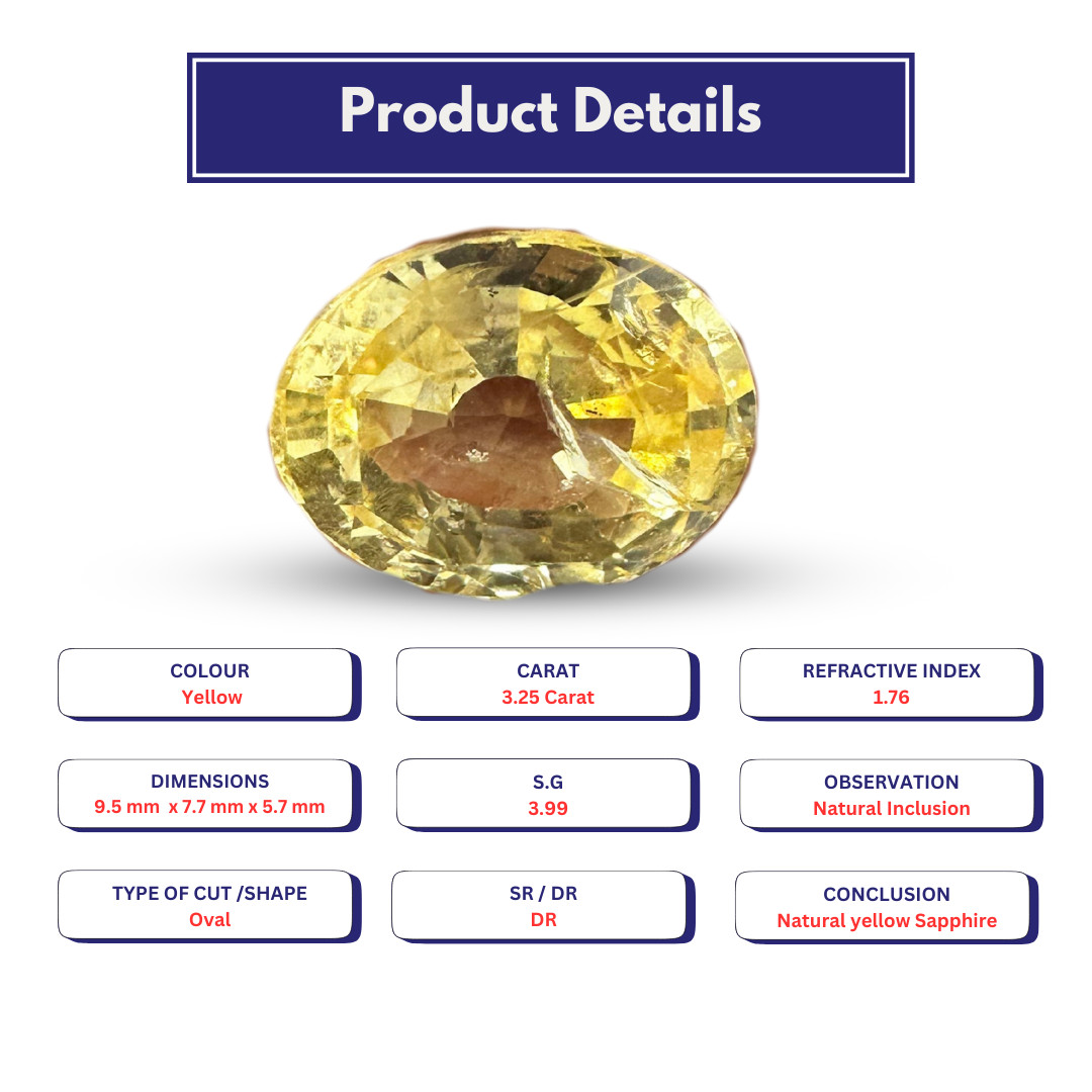 Yellow Sapphire 3.25 Carat