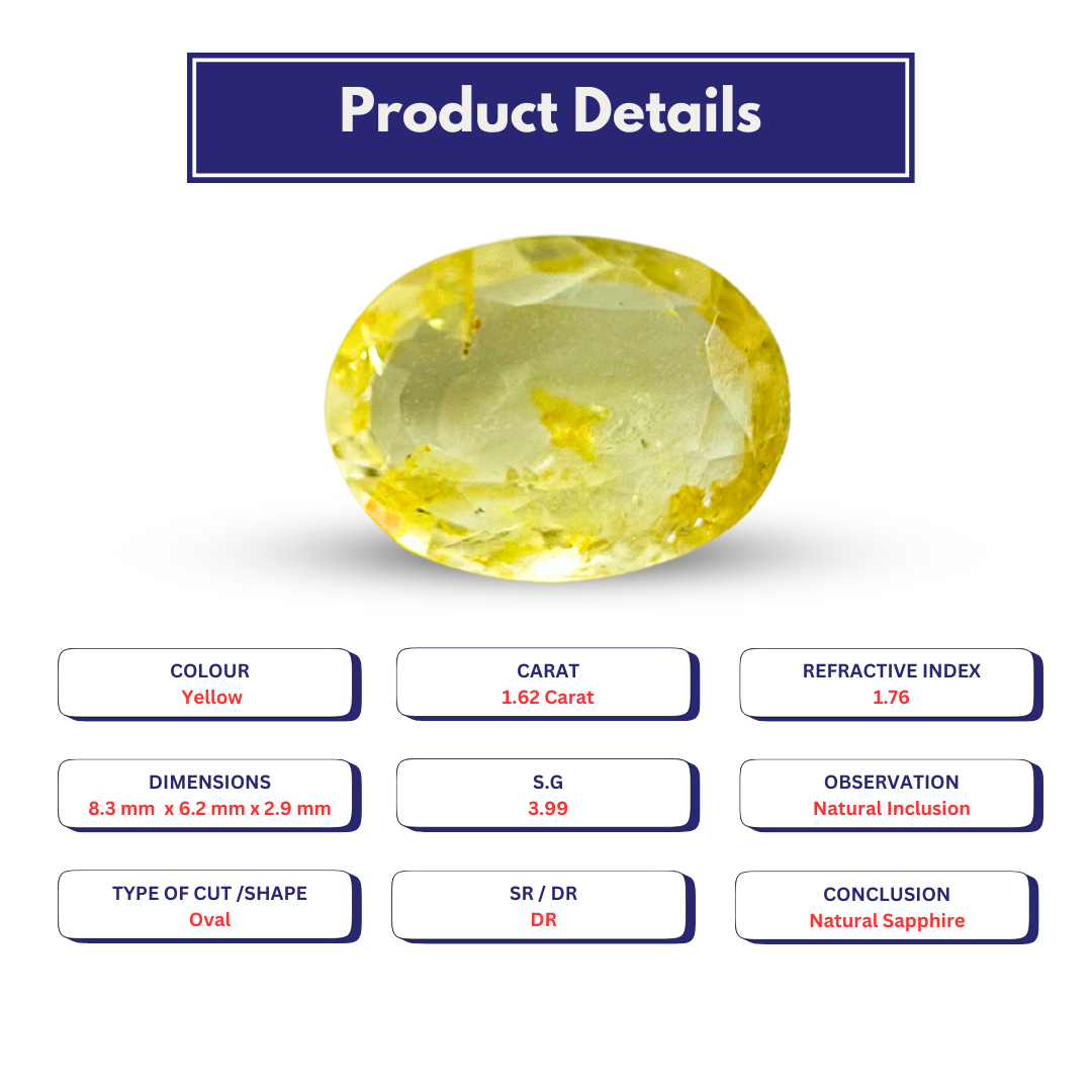 Yellow Sapphire 1.62 Carat