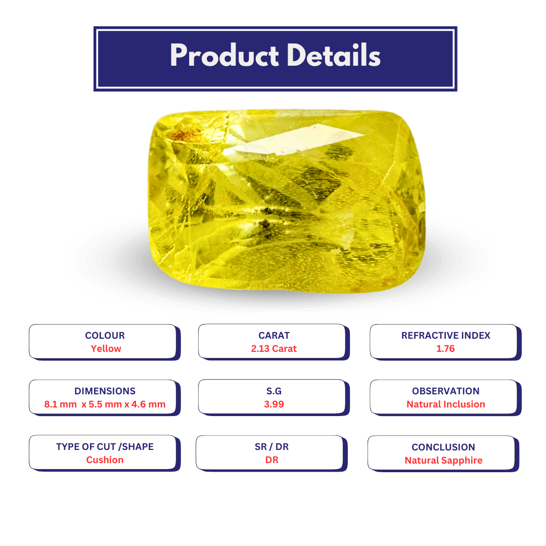 Yellow Sapphire 2.13 Carat