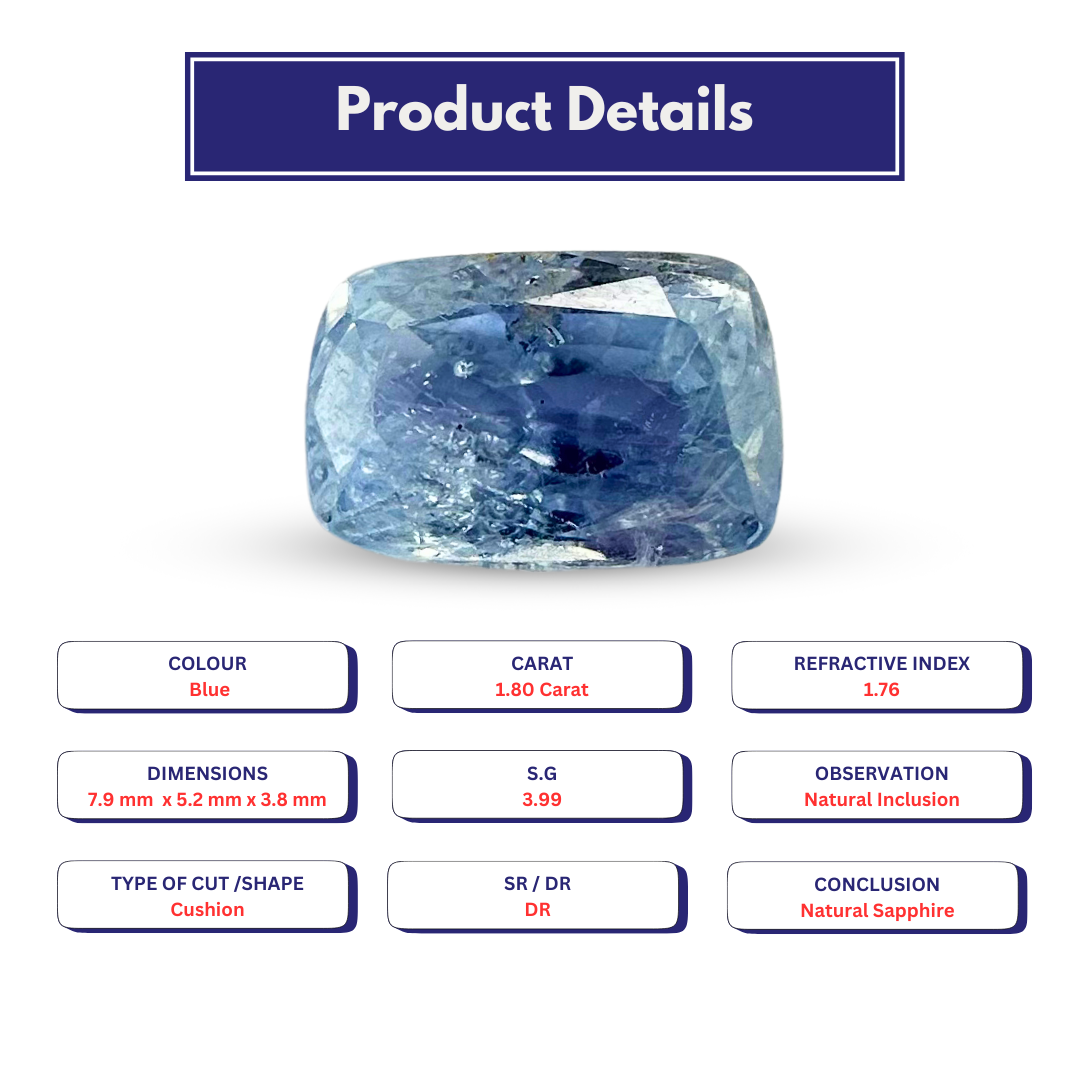 Natural Blue Sapphire 1.80 carat