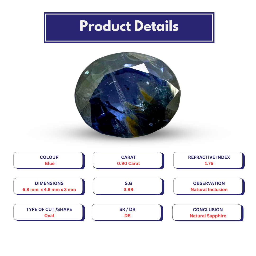 Natural Blue Sapphire 0.90 carat