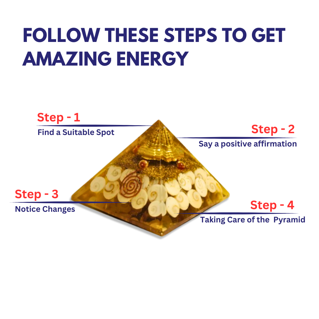 Follow these steps to get amazing energy from Orgonite Pyramid Gomati Chakra