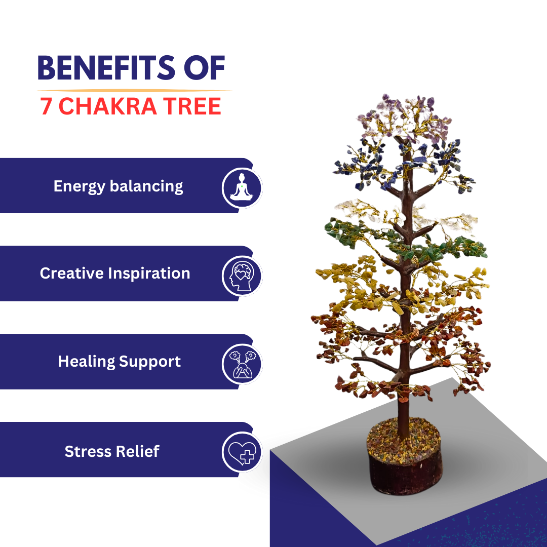 7 Chakra Tree - 20.4 inches  / 52 cm