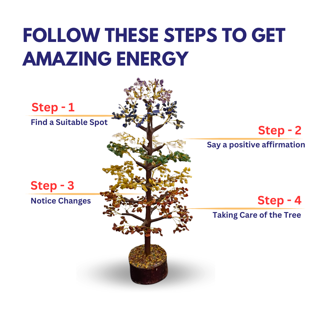 7 Chakra Tree - 20.4 inches  / 52 cm