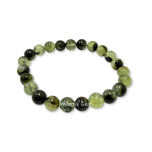 Prehnite Bracelet , branded 'Swastik Gem'.