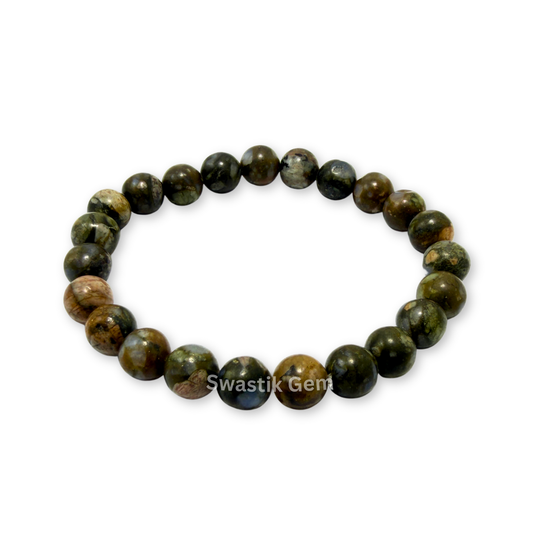 Mushroom Jasper Bracelet  branded 'Swastik Gem'.