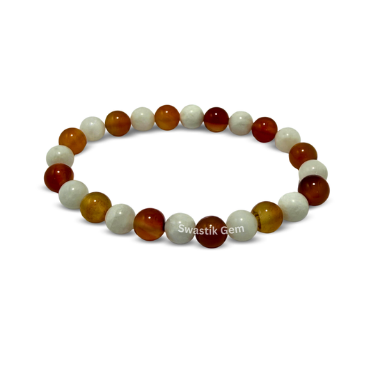 Moonstone and Carnelian Mixed bracelet