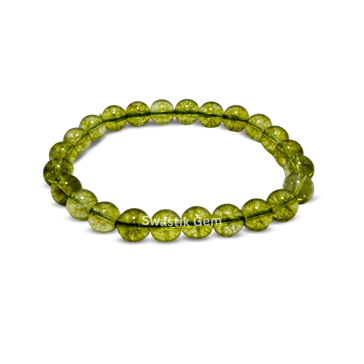 Peridot Bracelet  'Swastik Gem' branding.