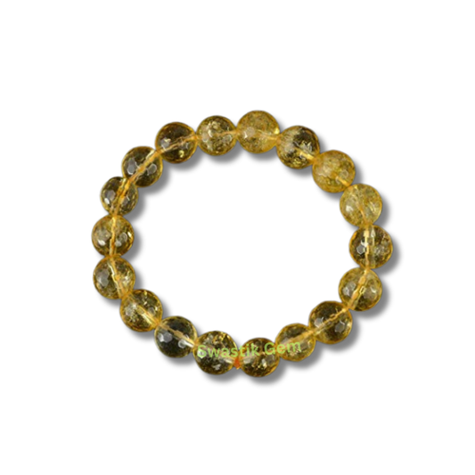 Citrine Bracelet Diamond Cut