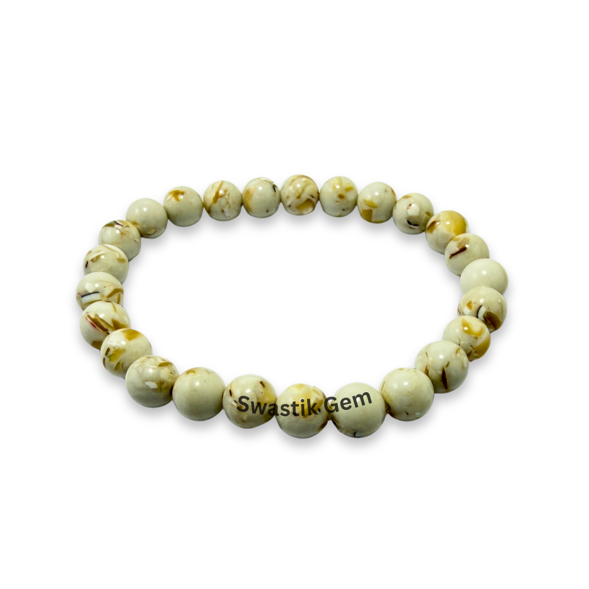 Beaded bracelet with 'Swastik Gem' 