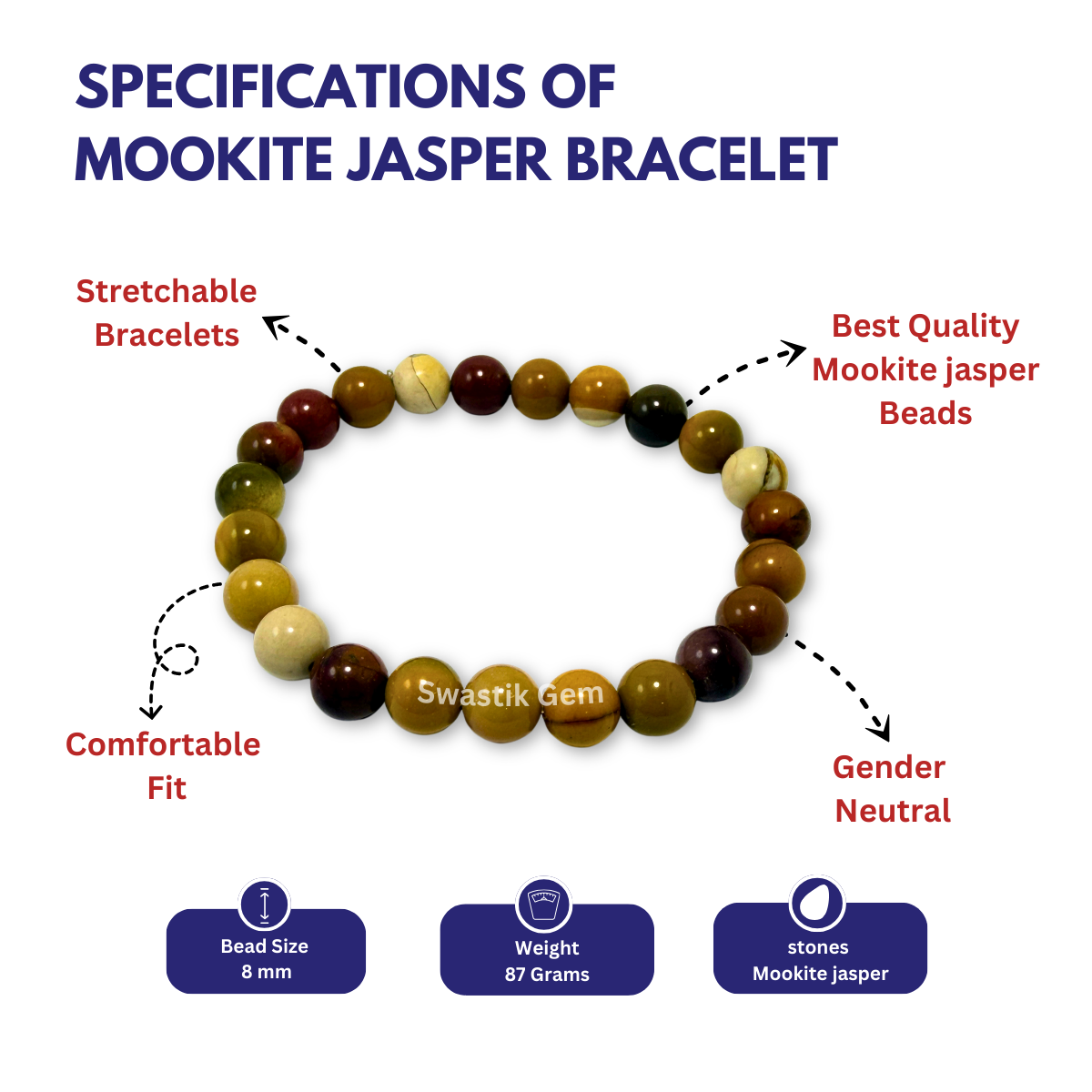 Mookite Jasper Bracelet