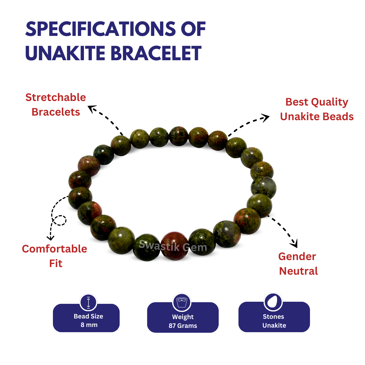 Unakite Bracelet