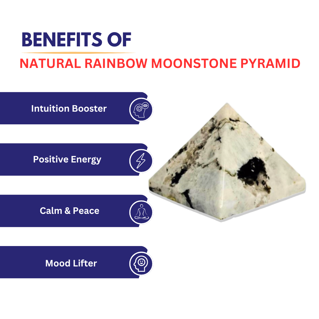 Benefits of Natural Rainbow Moonstone Pyramid