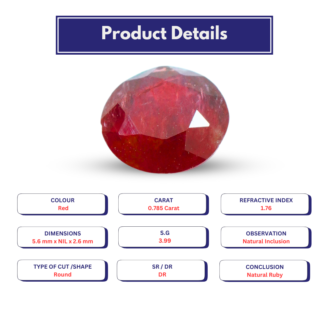 Ruby 0.785 Carat