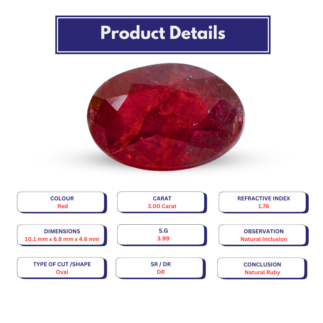 Ruby 3.00 Carat