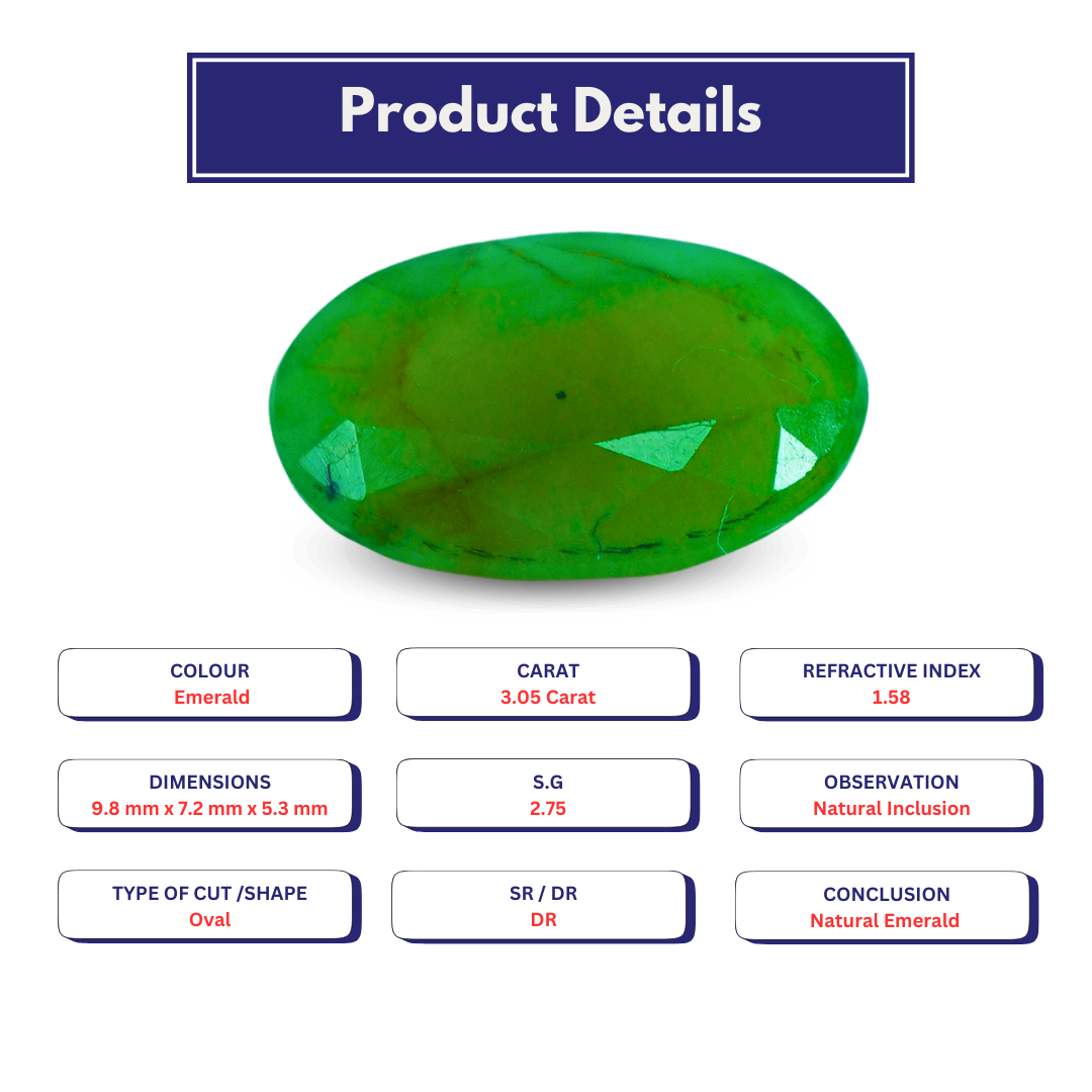Natural Emerald 3.05