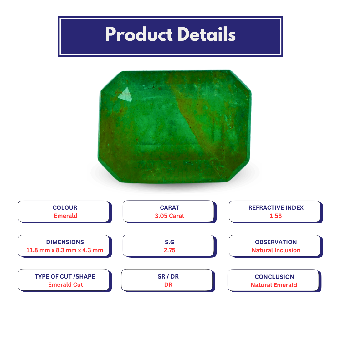 Natural Emerald 3.05