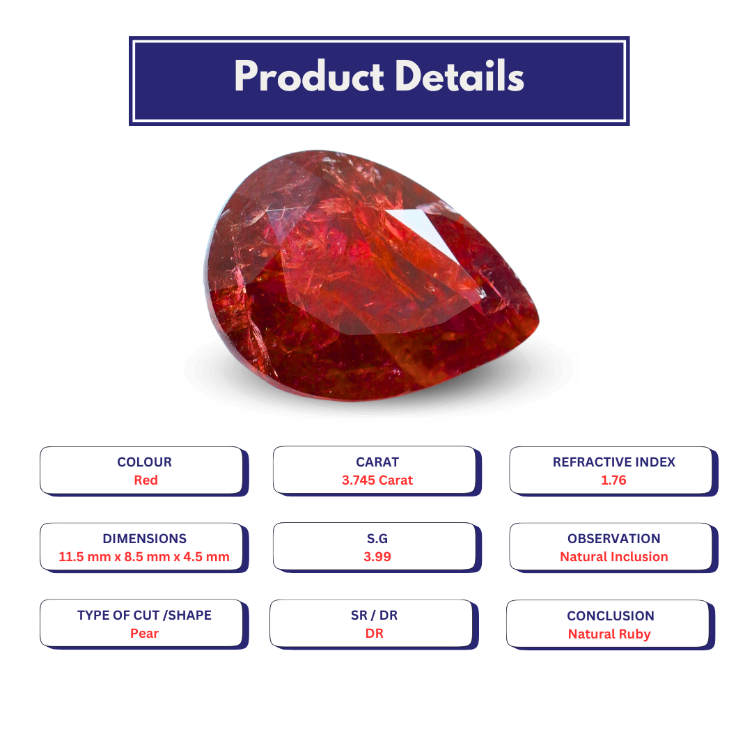 Ruby 3.745 Carat