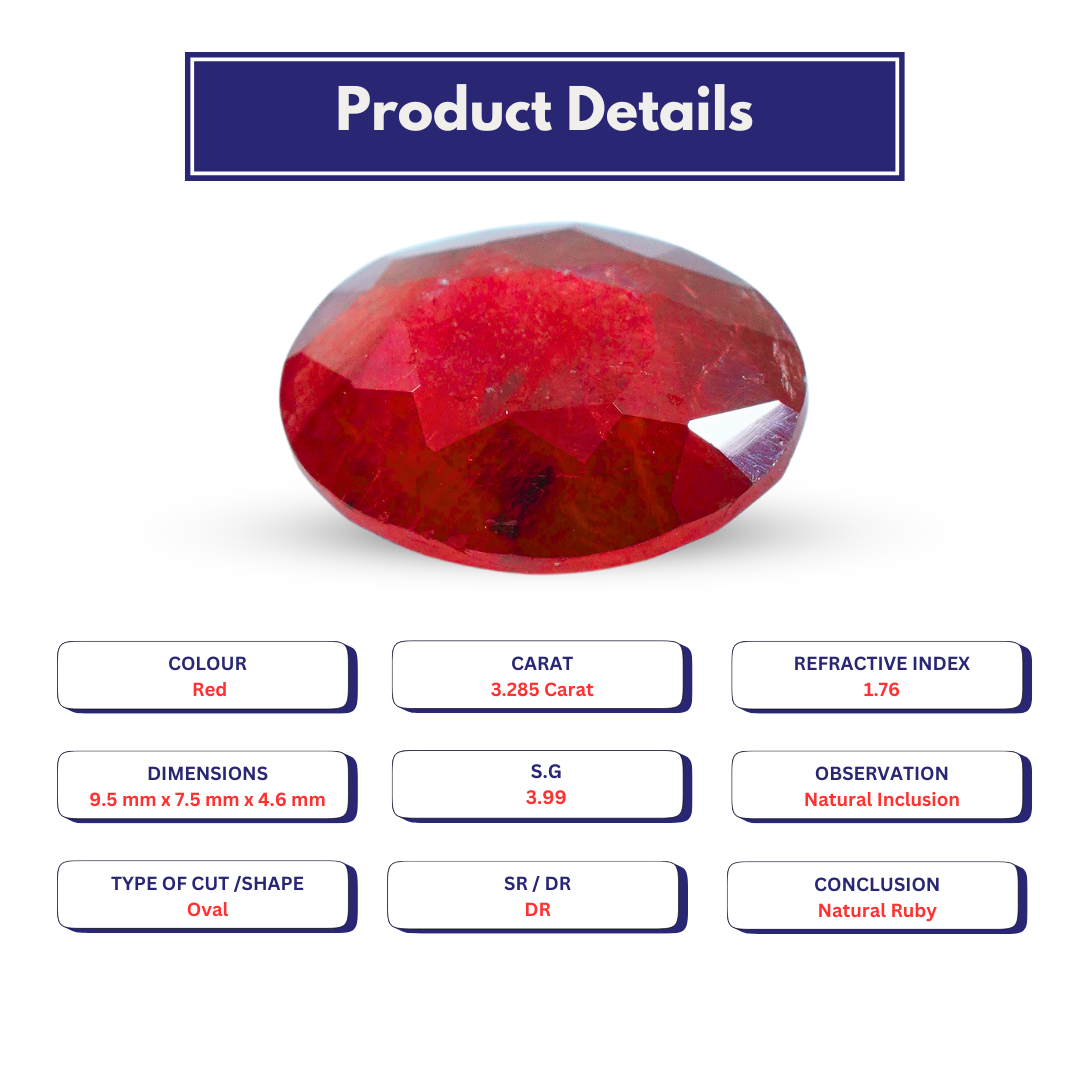 Ruby 3.285 Carat