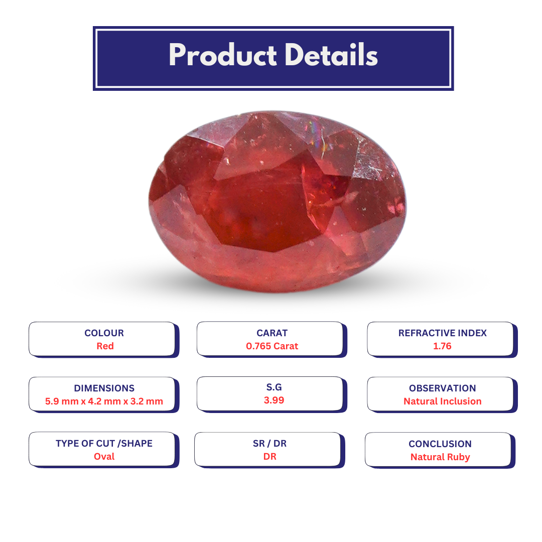 Ruby 0.765 Carat