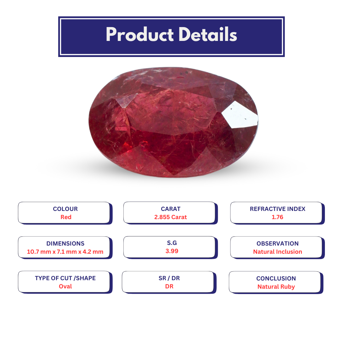 Ruby 2.855 Carat