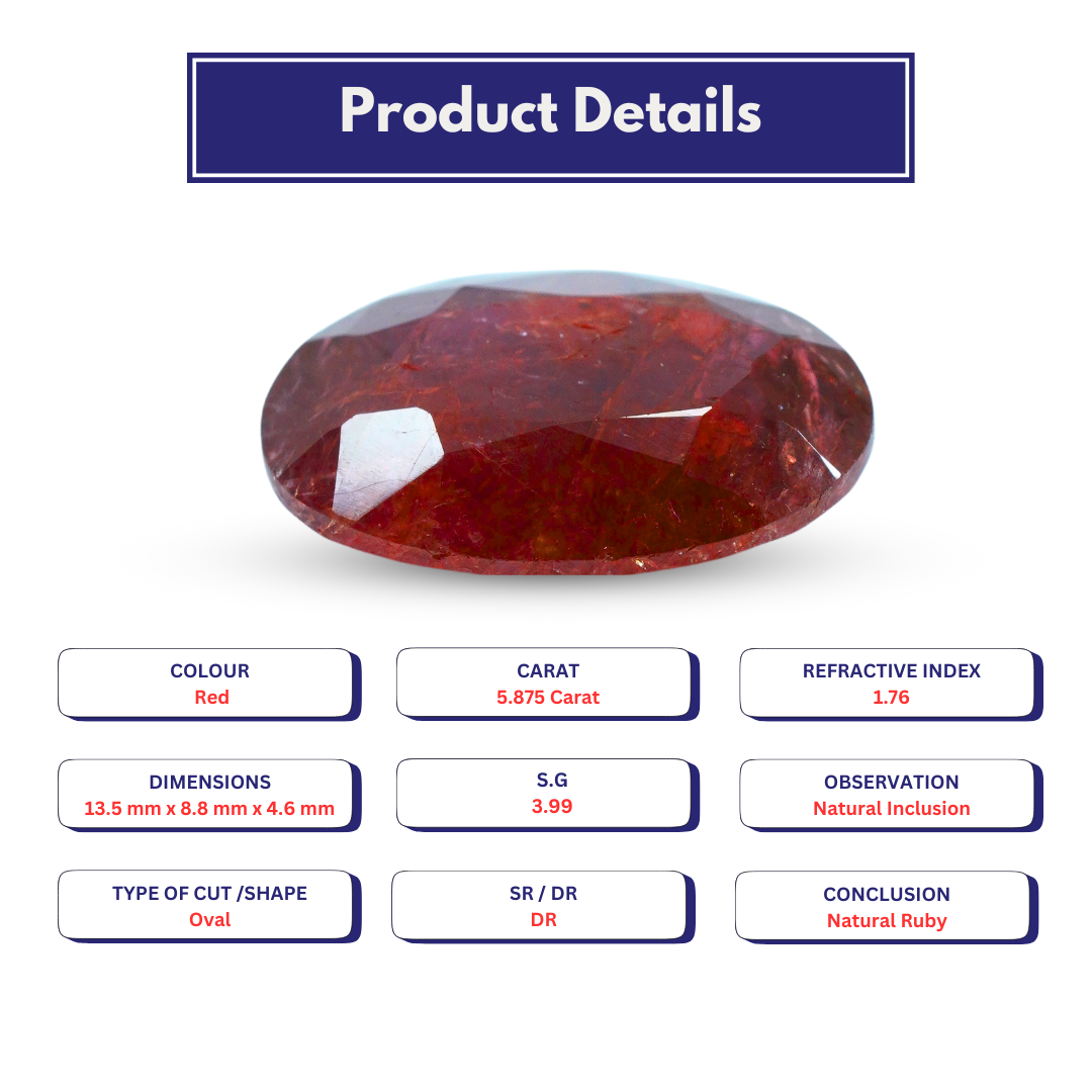 Ruby 5.875 Carat