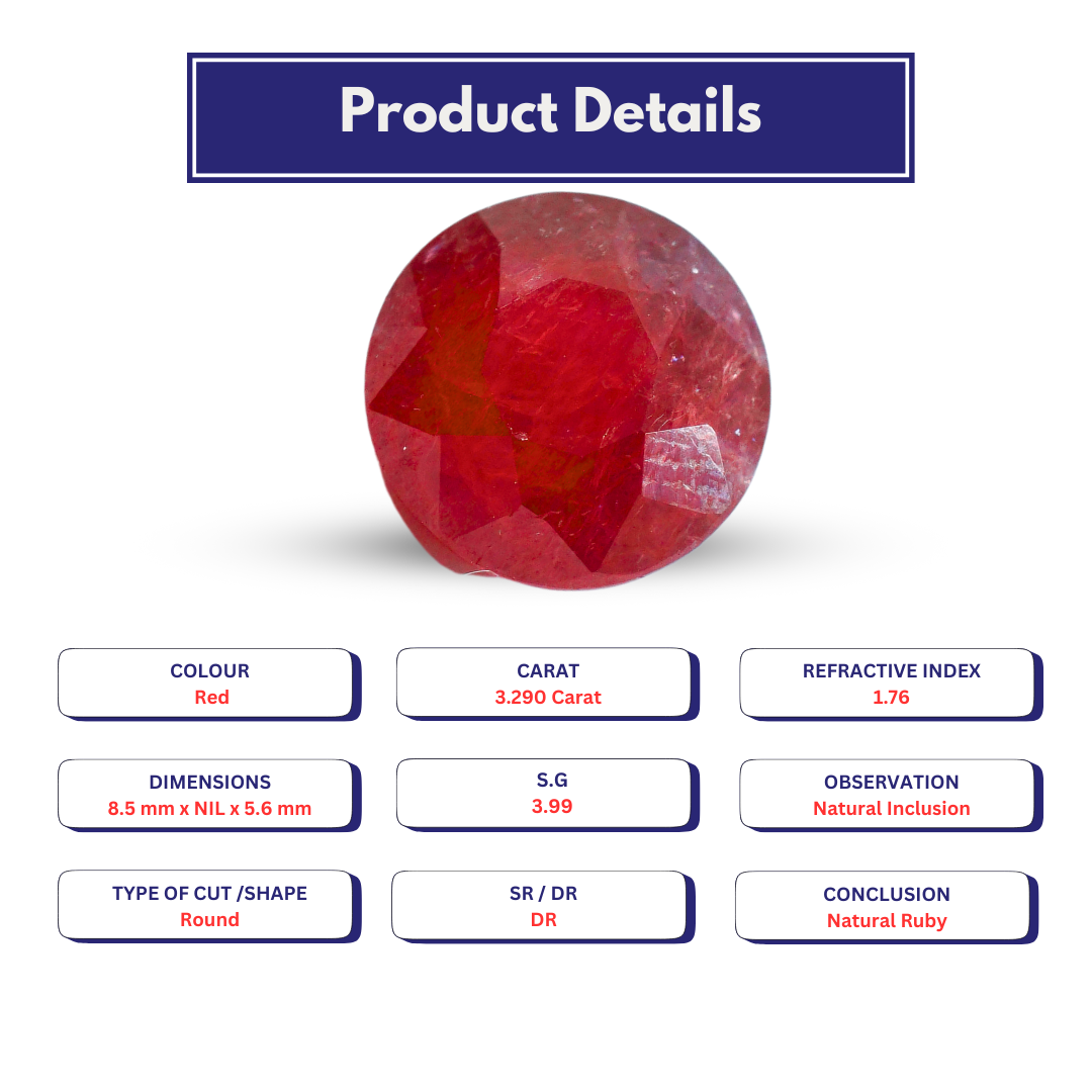 Ruby 3.290 Carat