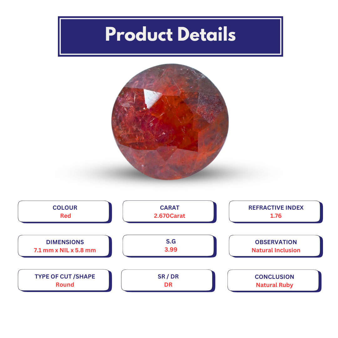 Ruby 2.670 Carat