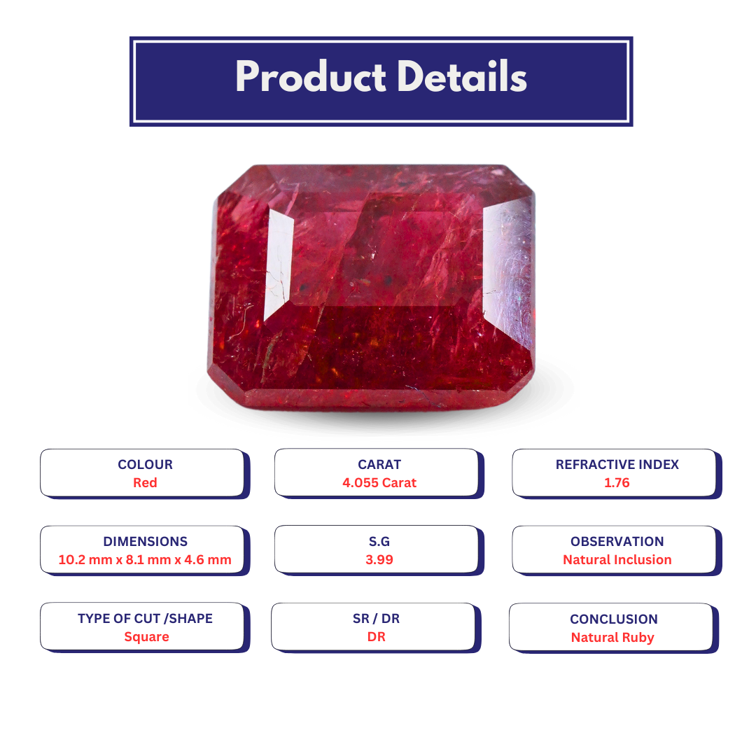 Ruby 4.055 Carat
