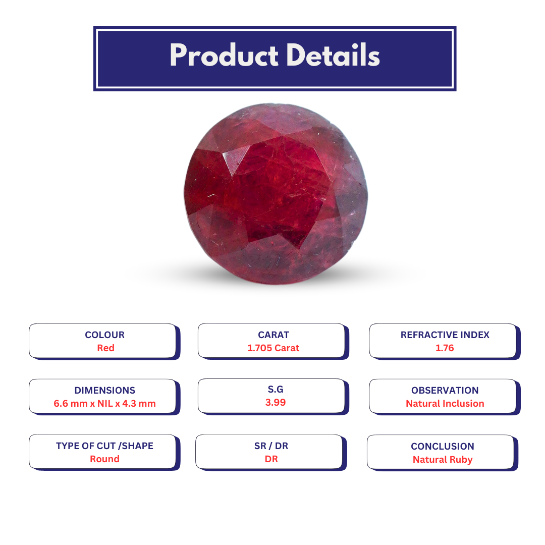 Ruby 1.705 Carat