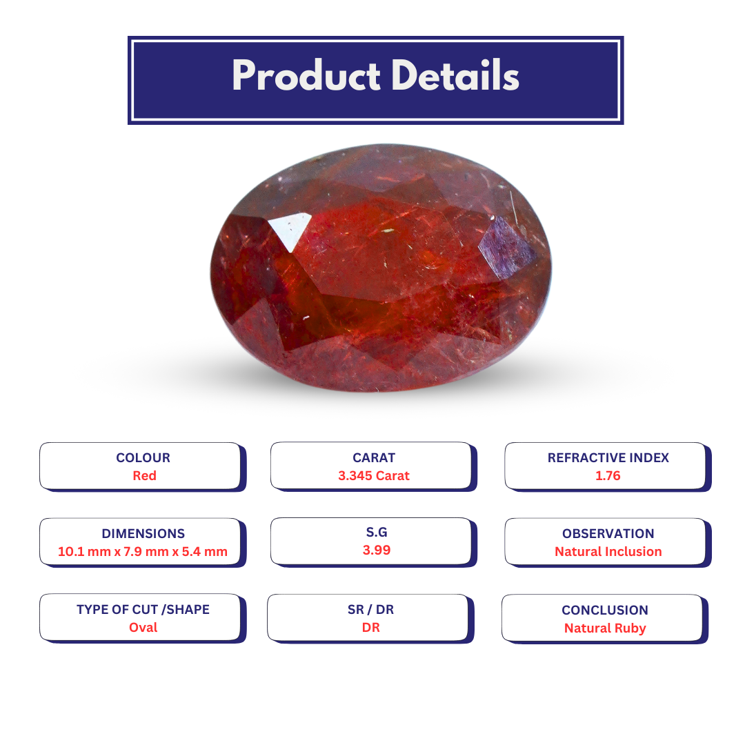 Ruby 3.345 Carat