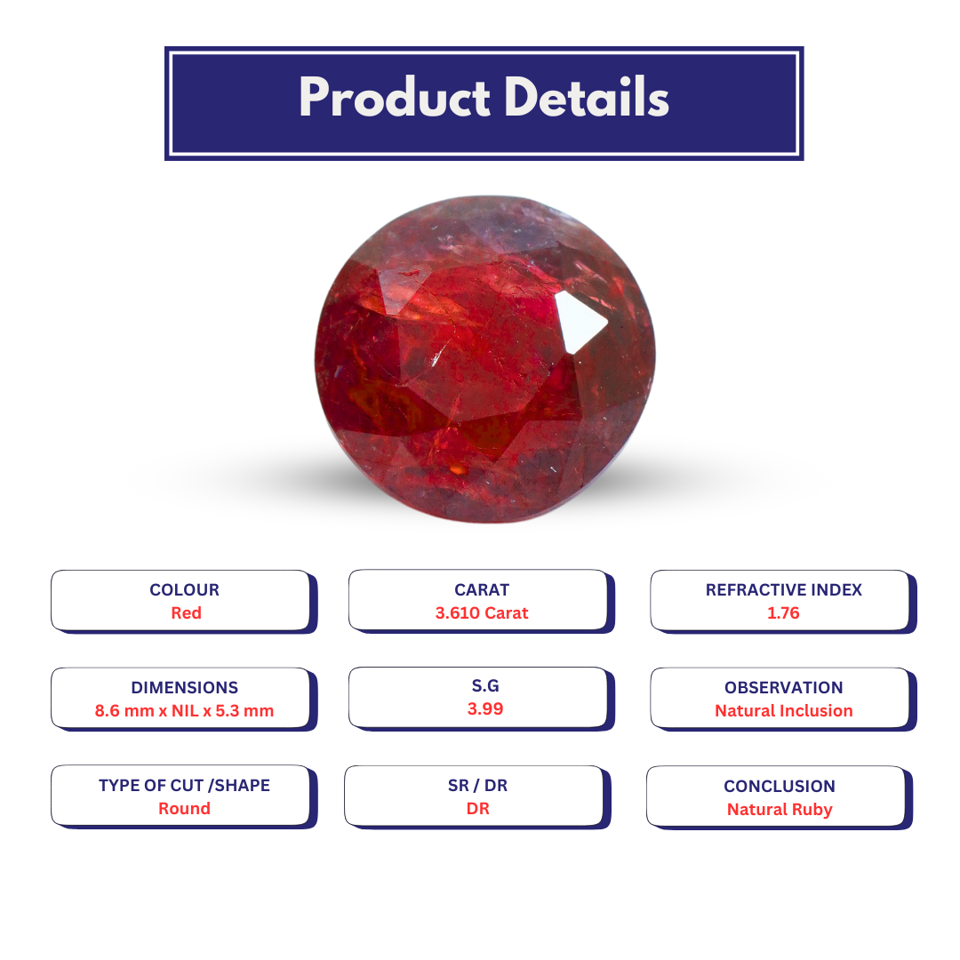 Ruby 3.610 Carat